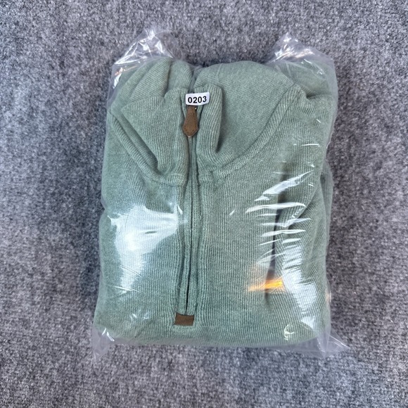 Polo Ralph Lauren Mens XL‎ Green Estate Rib 1/4 Zip Pullover Casual Sweater Pony - Picture 10 of 10